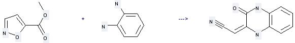 5-Isoxazolecarboxylicacid, methyl ester can be used to produce 2-cyanomethylene-3-oxo-1,2,3,4-tetrahydroquinoxaline by heating